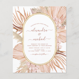 Budget Pampas Grass Bohemisch Boho Tropical Weddin Flyer