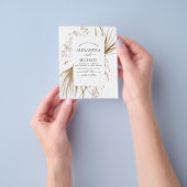 Budget Pampas Grass Bohemisch Boho Wedding Flyer (Gruppe)