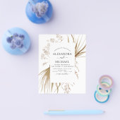 Budget Pampas Grass Bohemisch Boho Wedding Flyer (Einzeln)