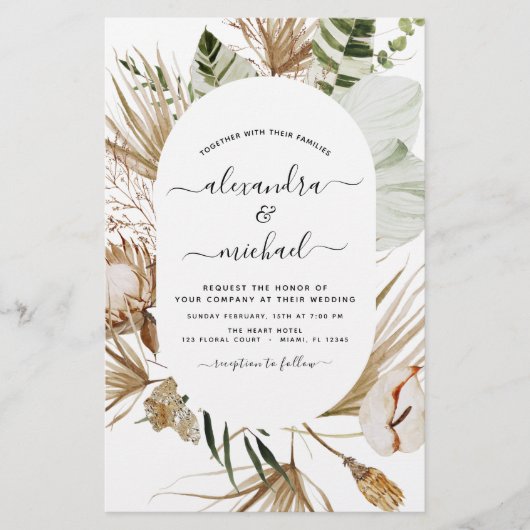 Budget Pampas Grass Bohemisch Eukalyptus Wedding (Vorderseite)
