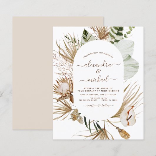 Budget Pampas Grass Bohemisch Eukalyptus Wedding (Vorne/Hinten)