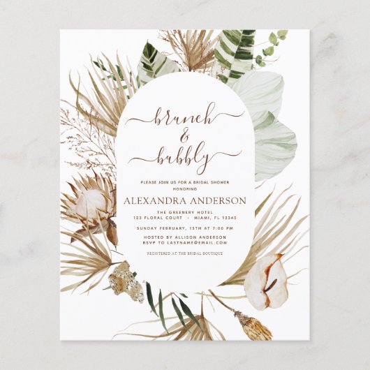 Budget Pampas Grass Boho Brunch & Bubbly (Vorderseite)