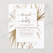 Budget Pampas Grass Boho Brunch & Bubbly Flyer (Vorne)