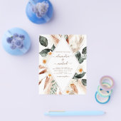 Budget Pampas Grass Boho Eucalyptus Wedding Flyer (Einzeln)