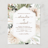 Budget Pampas Grass Boho Eucalyptus Wedding Flyer (Vorne)