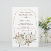 Budget Pampas Grass Boho Eukalyptus Wedding (Stehend Vorderseite)