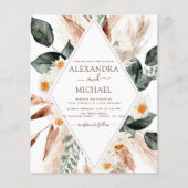 Budget Pampas Grass Boho Eukalyptus Wedding (Vorderseite)