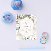 Budget Pampas Grass Boho Eukalyptus Wedding Flyer (Einzeln)