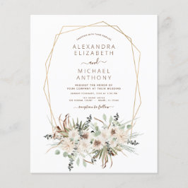 Budget Pampas Grass Boho Eukalyptus Wedding Flyer