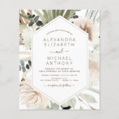 Budget Pampas Grass Boho Eukalyptus Wedding Flyer (Vorne)
