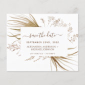 Budget Pampas Grass Boho Save the Date (Vorderseite)