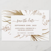 Budget Pampas Grass Boho Save the Date (Vorderseite)