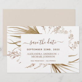 Budget Pampas Grass Boho Save the Date