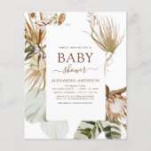 Budget Pampas Grass Boho Tropical Baby Dusche (Vorderseite)