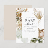 Budget Pampas Grass Boho Tropical Baby Dusche (Vorne/Hinten)