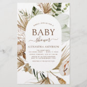 Budget Pampas Grass Boho Tropical Baby Dusche (Vorderseite)
