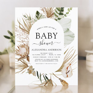 Budget Pampas Grass Boho Tropical Baby Dusche