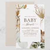 Budget Pampas Grass Boho Tropical Baby Dusche (Vorne/Hinten)