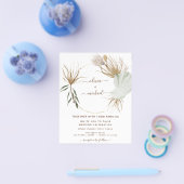 Budget Pampas Grass Boho Tropical Wedding Flyer (Einzeln)