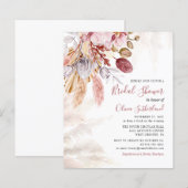 Budget Pampas Grass Botanical Script Brautparty (Vorne/Hinten)