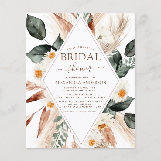 Budget Pampas Grass Brautparty Boho Eucalyptus (Vorderseite)