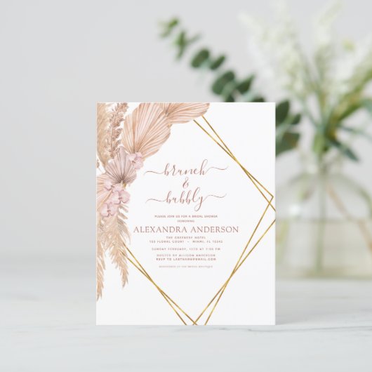 Budget Pampas Grass Brunch Bubbly Boho (Stehend Vorderseite)