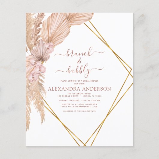 Budget Pampas Grass Brunch Bubbly Boho (Vorderseite)