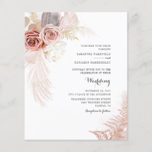 Budget Pampas Grass Floral Terracotta Tan Wedding