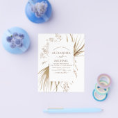 Budget Pampas Grass Foto Bohemisch Boho Wedding Flyer (Einzeln)