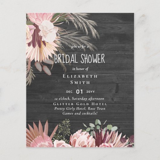 BUDGET Pampas Grass FOTO Brautparty laden Flyer (Vorne)