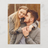 Budget Pampas Grass Foto Monogram Wedite Einladung (Rückseite)