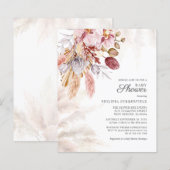 Budget Pampas Grass Getrocknete Blume Kinderdusche (Vorne/Hinten)