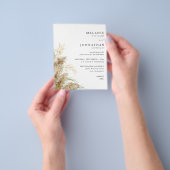 Budget Pampas Grass & Gold Hochzeit 2 Flyer (Gruppe)