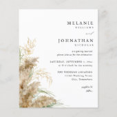 Budget Pampas Grass & Gold Hochzeit 2 Flyer (Vorne)