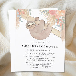 Budget Pampas Grass Grandma Baby Dusche Einladung