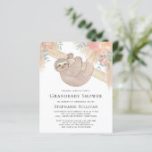 Budget Pampas Grass Grandma Baby Dusche Einladung (Stehend Vorderseite)