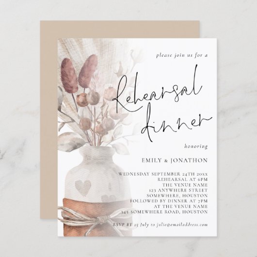 Budget Pampas Grass Overlay Probe Dinner (Vorne/Hinten)