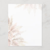 Budget Pampas Grass Script Baby Dusche Vielen Dank (Rückseite)