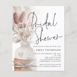 Budget Pampas Grass Script Brautparty Einladung