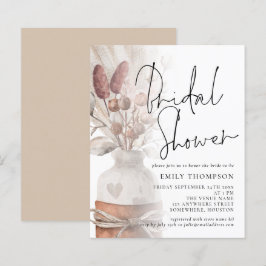 Budget Pampas Grass Script Brautparty Einladung