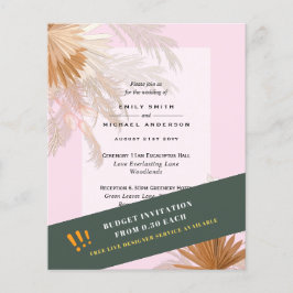 BUDGET Pampas Grass Terracotta Rosa Hochzeit Einla Flyer