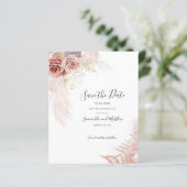 Budget Pampas Grass Terracotta Save the Date (Stehend Vorderseite)