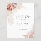 Budget Pampas Grass Terracotta Save the Date (Vorderseite)