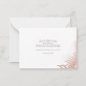 Budget Pampas Grass Terracotta Wedding Vielen Dank Mitteilungskarte (Rückseite)