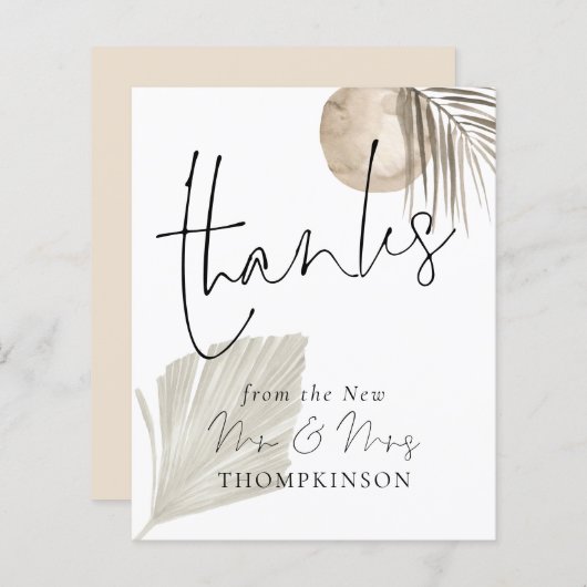 Budget Pampas Script Neu Mr. Wedding Danke (Vorne/Hinten)