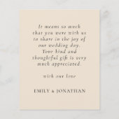 Budget Pampas Script Neu Mr. Wedding Danke (Rückseite)