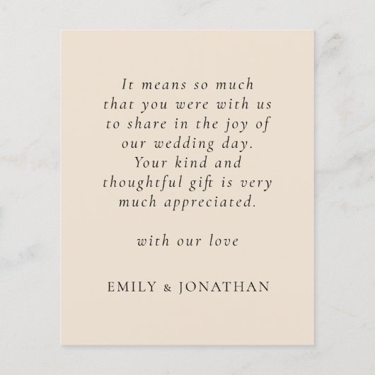 Budget Pampas Script Neu Mr. Wedding Danke (Rückseite)