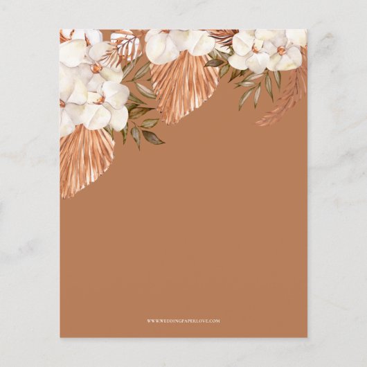 Budget Pampas Unisex Kinderdusche Einladung (Rückseite)