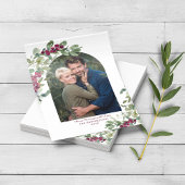 BUDGET PAPER Burgund Greenery Arch Weihnachtskarte Flyer