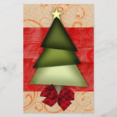 Budget Paper Christmas Tree Business Holiday Card (Vorderseite)